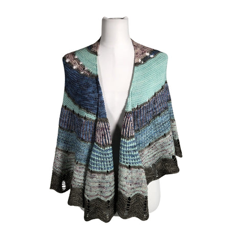 Naisten Handmade - Hartiahuivi, koko Midi - Sininen ()