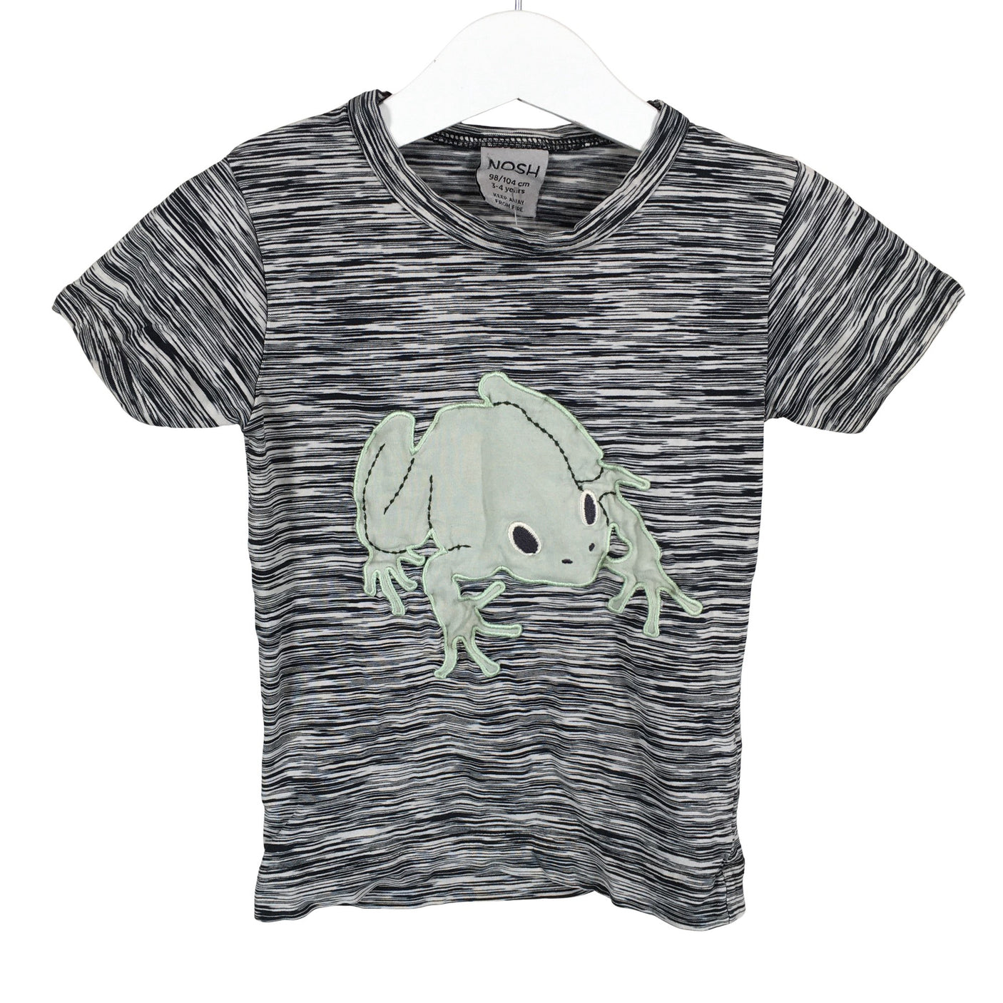 Unisex NOSH - T-paita, koko 98 - 104 - Harmaa (1)