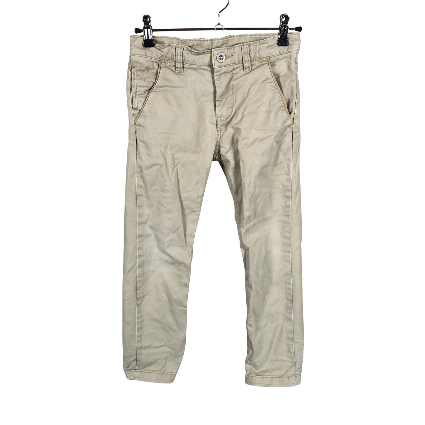 Poikien Polarn O. Pyret - Kangashousut, koko 116 - 122 - Beige (1)
