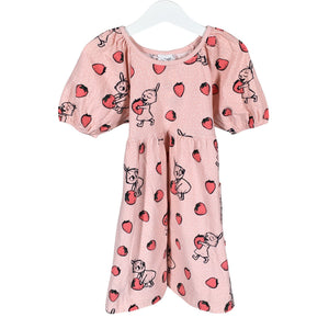 Tyttöjen Moomin by Martinex - Trikoomekko, koko 104 - 110 - Vaaleanpunainen (1)