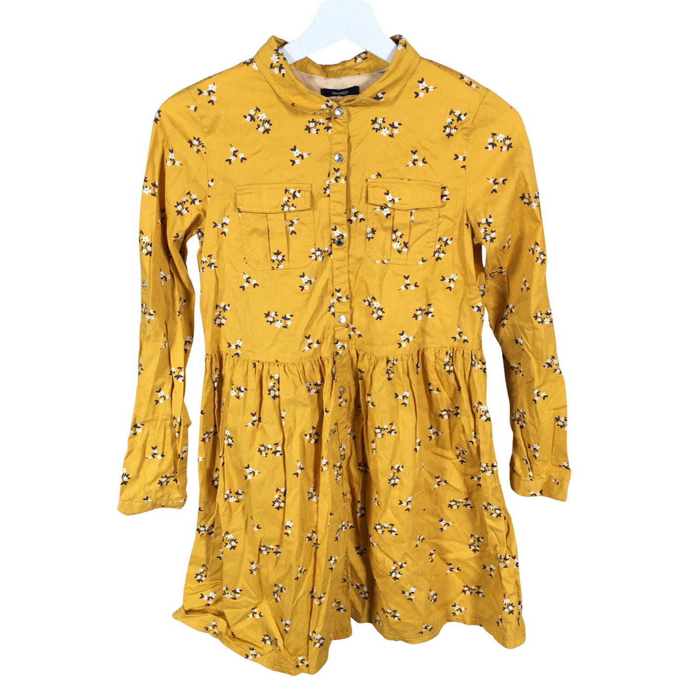 Tyttöjen Okaïdi - Kangasmekko, koko 152 - 158 - Keltainen (1)