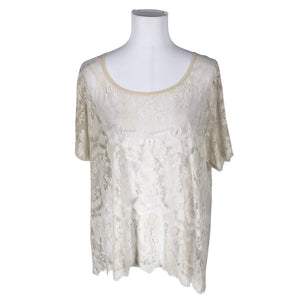 Naisten Fossil - Lyhythihainen pusero, koko 40 - Beige (1)