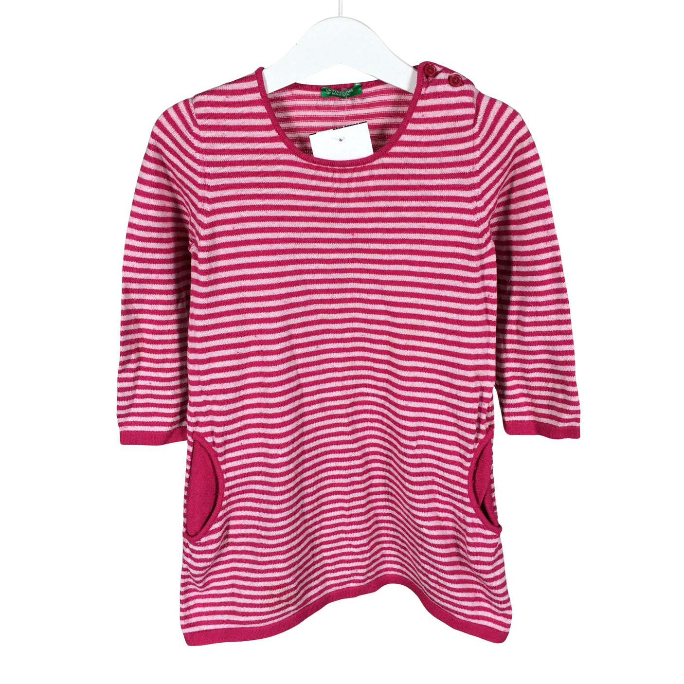 Unisex Benetton - Neulemekko, koko 110 - 116 - Pinkki (1)