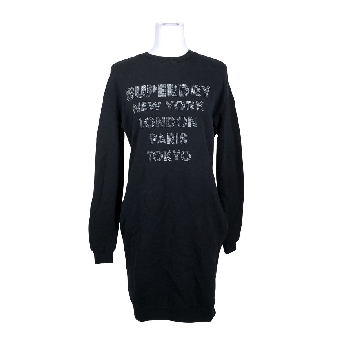 Naisten Superdry - Collegetunika, koko 36 - Musta (1)