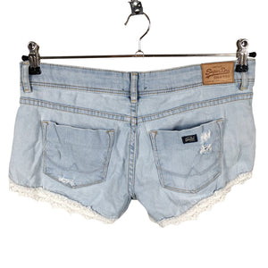 Naisten Superdry - Farkkushortsit, koko W28 - Vaaleansininen (2)