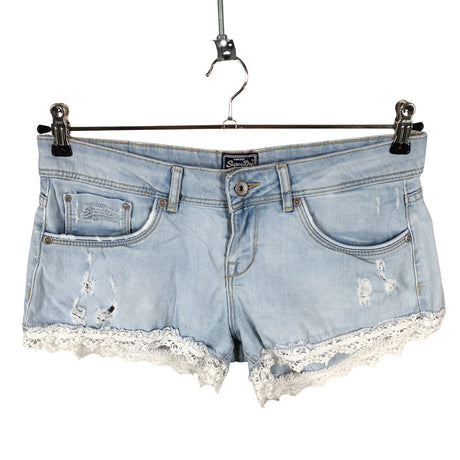 Naisten Superdry - Farkkushortsit, koko W28 - Vaaleansininen ()