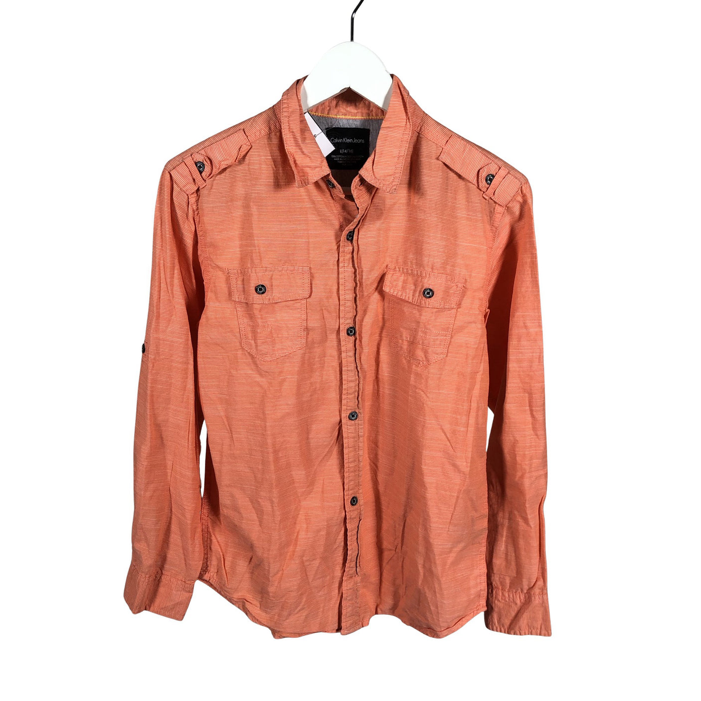 Poikien Calvin Klein Jeans - Kauluspaita, koko 158 - 164 - Oranssi (1)