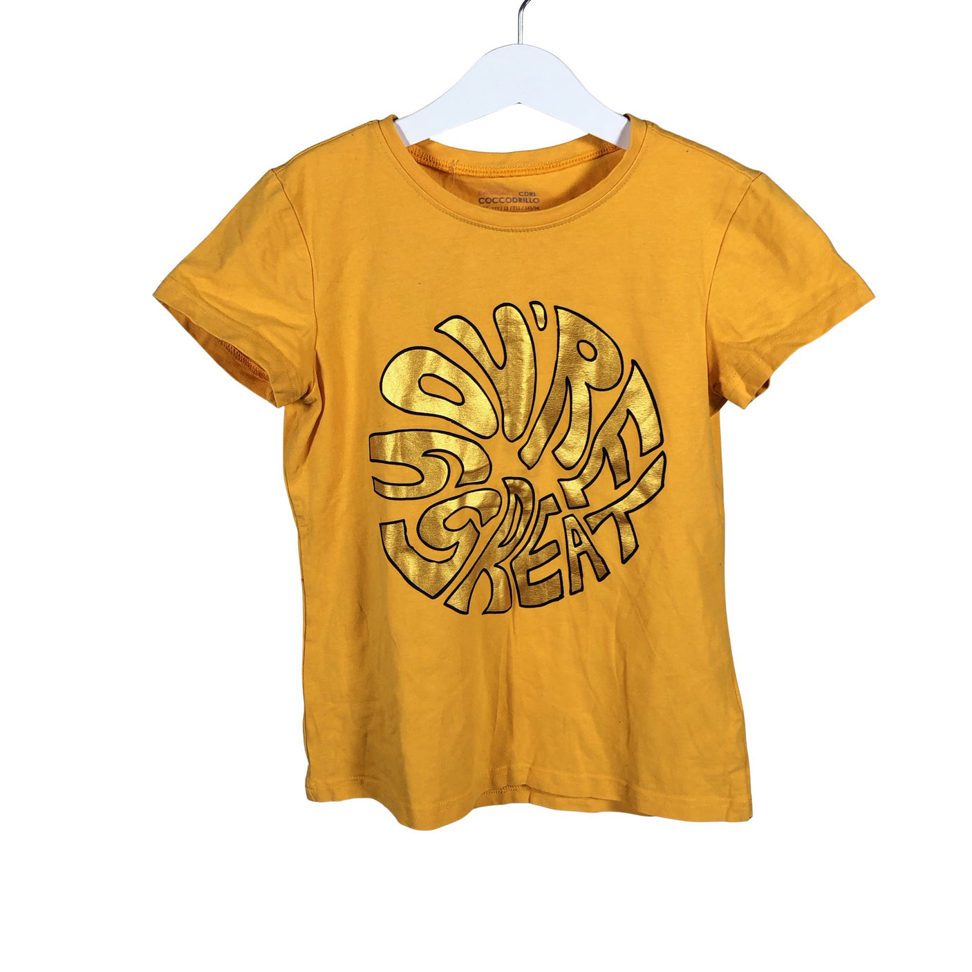 Unisex Coccodrillo - T-paita, koko 140 - 146 - Keltainen (1)