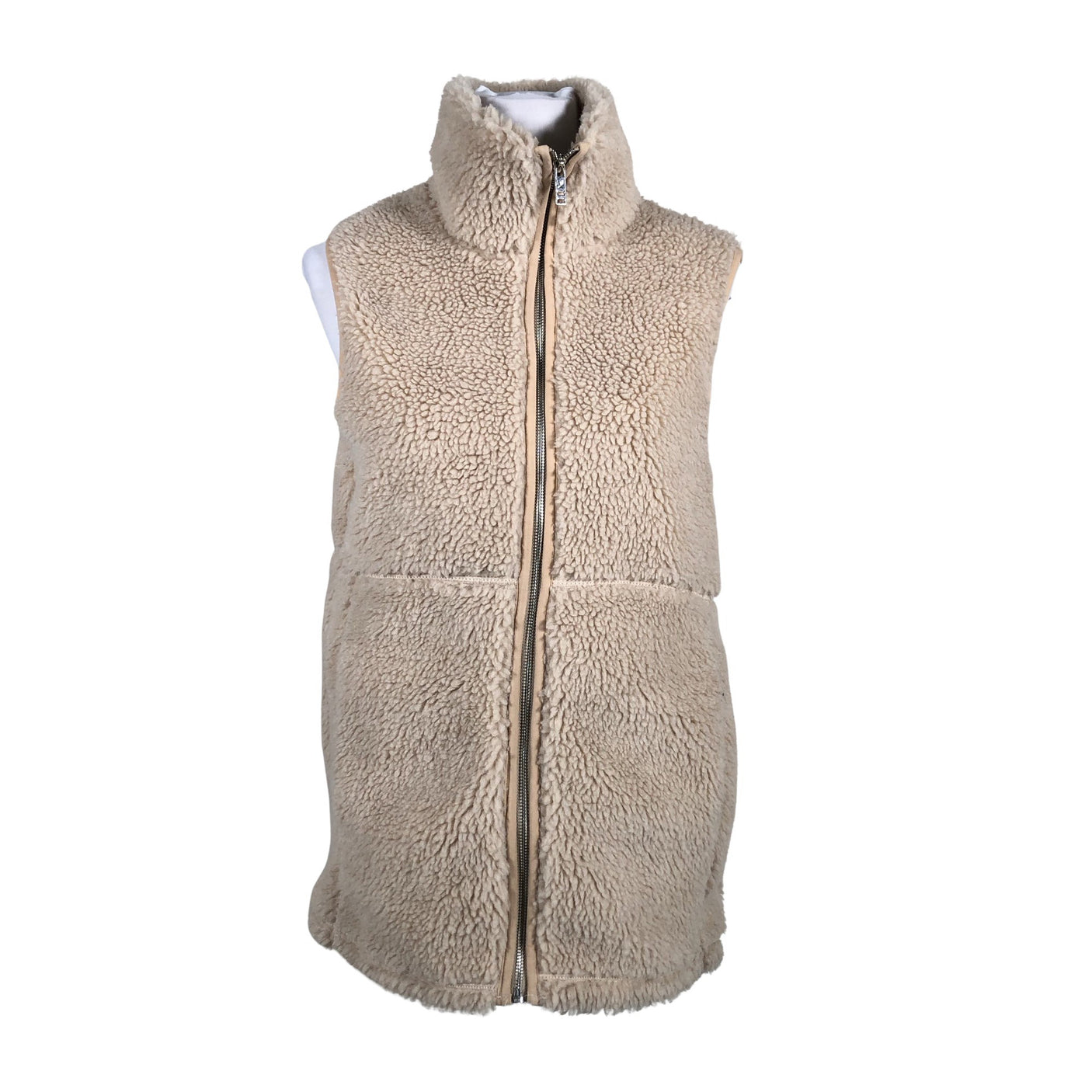 Naisten Soc - Tekoturkisliivi, koko 38 - Beige (1)