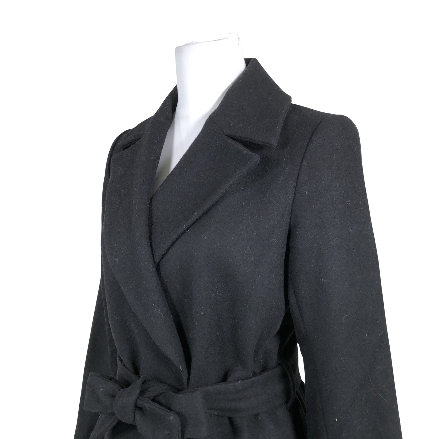 Naisten Massimo Dutti - Villakangastakki, koko 38 - Musta (2)