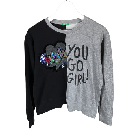 Unisex Benetton - Collegepaita, koko 158 - 164 - Harmaa ()