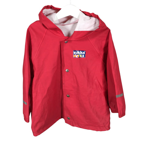 Unisex Rukka - Sadetakki, koko 98 - 104 - Punainen ()