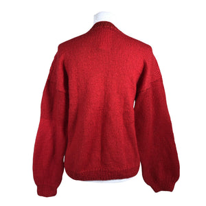 Naisten Handmade - Neulepaita, koko 40 - Punainen (2)