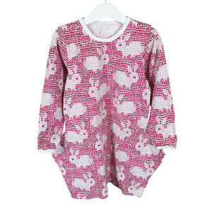 Tyttöjen Handmade - Trikoomekko, koko 110 - 116 - Valkoinen (1)