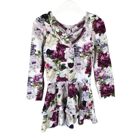 Tyttöjen Handmade - Trikoomekko, koko 110 - 116 - Valkoinen (2)