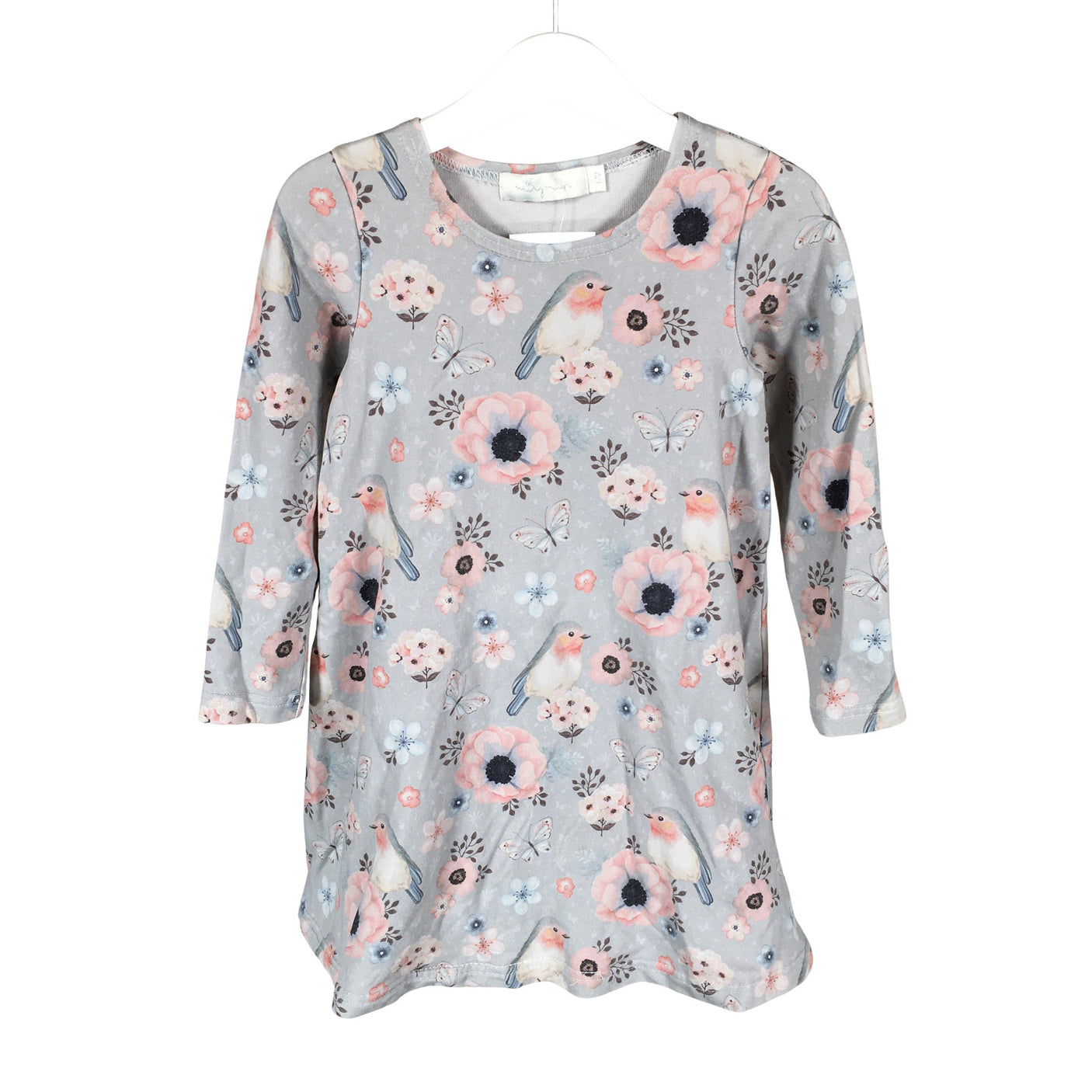 Tyttöjen Minymo - Collegemekko, koko 116 - 122 - Harmaa (1)