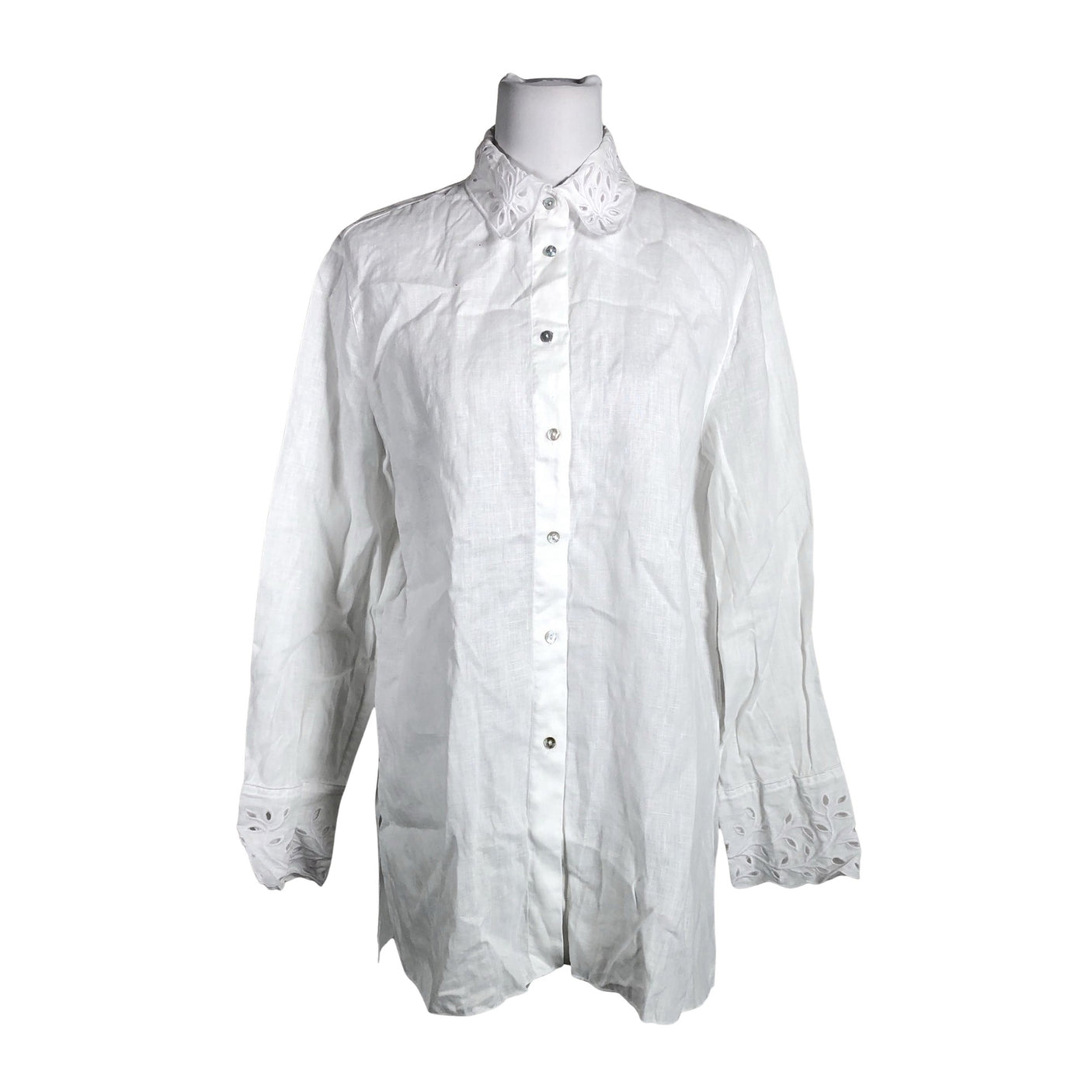 Naisten Massimo Dutti - Kauluspaita, koko 40 - Valkoinen (1)