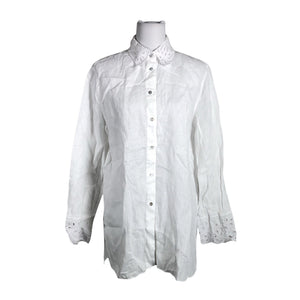 Naisten Massimo Dutti - Kauluspaita, koko 40 - Valkoinen (1)