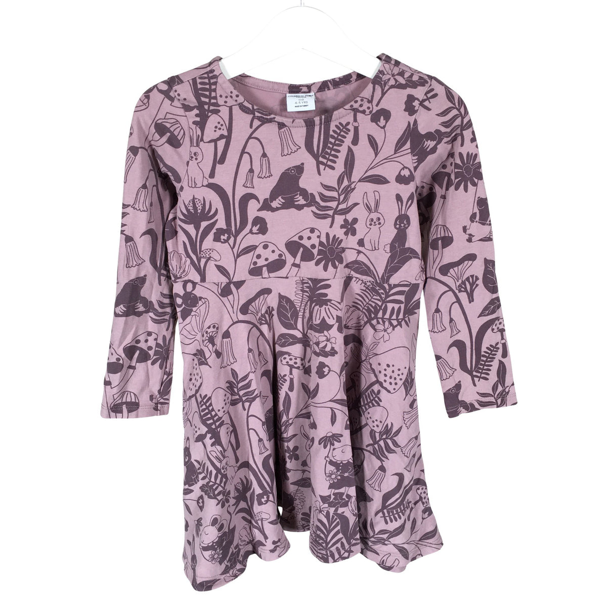 Tyttöjen Polarn O. Pyret - Trikoomekko, koko 104 - 110 - Violetti (1)