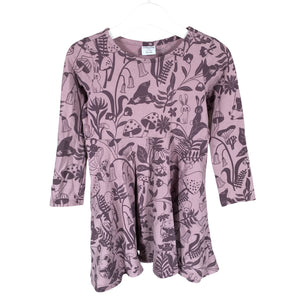 Tyttöjen Polarn O. Pyret - Trikoomekko, koko 104 - 110 - Violetti (1)