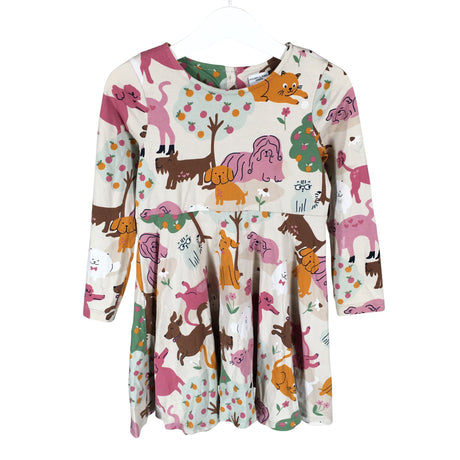 Tyttöjen Polarn O. Pyret - Trikoomekko, koko 104 - 110 - Beige ()