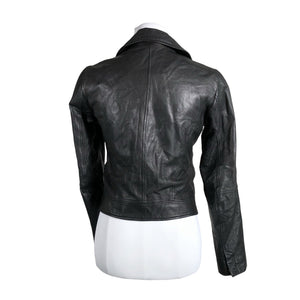 Naisten Massimo Dutti - Nahkatakki, koko 34 - Musta (3)