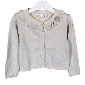 Tyttöjen Name It - Neulebolero, koko 98 - 104 - Beige (1)