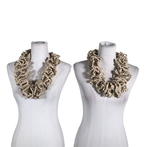 Naisten Handmade - Tuubihuivi, koko Midi - Beige (2)