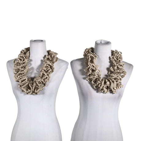 Naisten Handmade - Tuubihuivi, koko Midi - Beige (2)