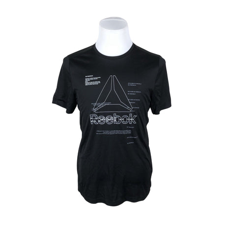 Miesten Reebok - Urheilupaita, lyhyet hihat, koko L - Musta ()