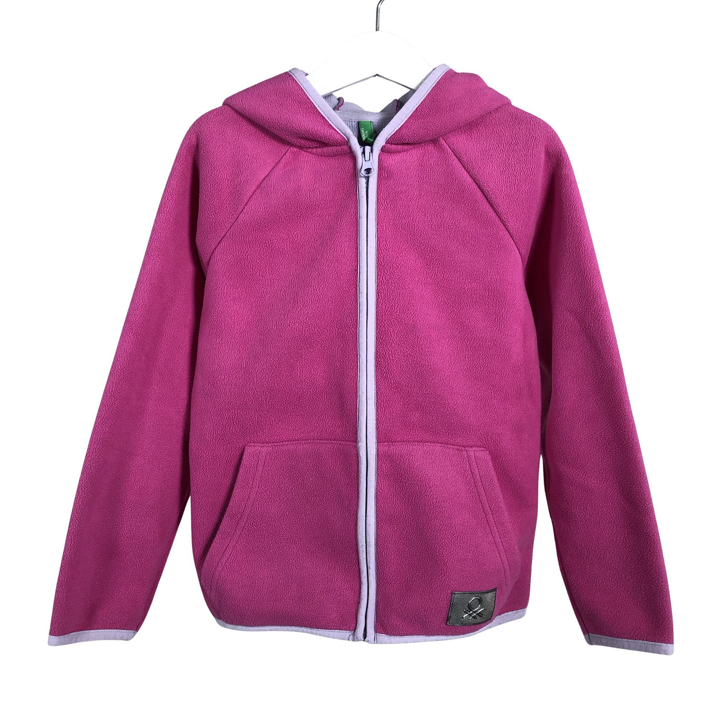 Tyttöjen Benetton - Fleecetakki, koko 116 - 122 - Pinkki (1)