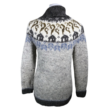 Naisten Handmade - Neuletunika, koko 34 - Harmaa (2)