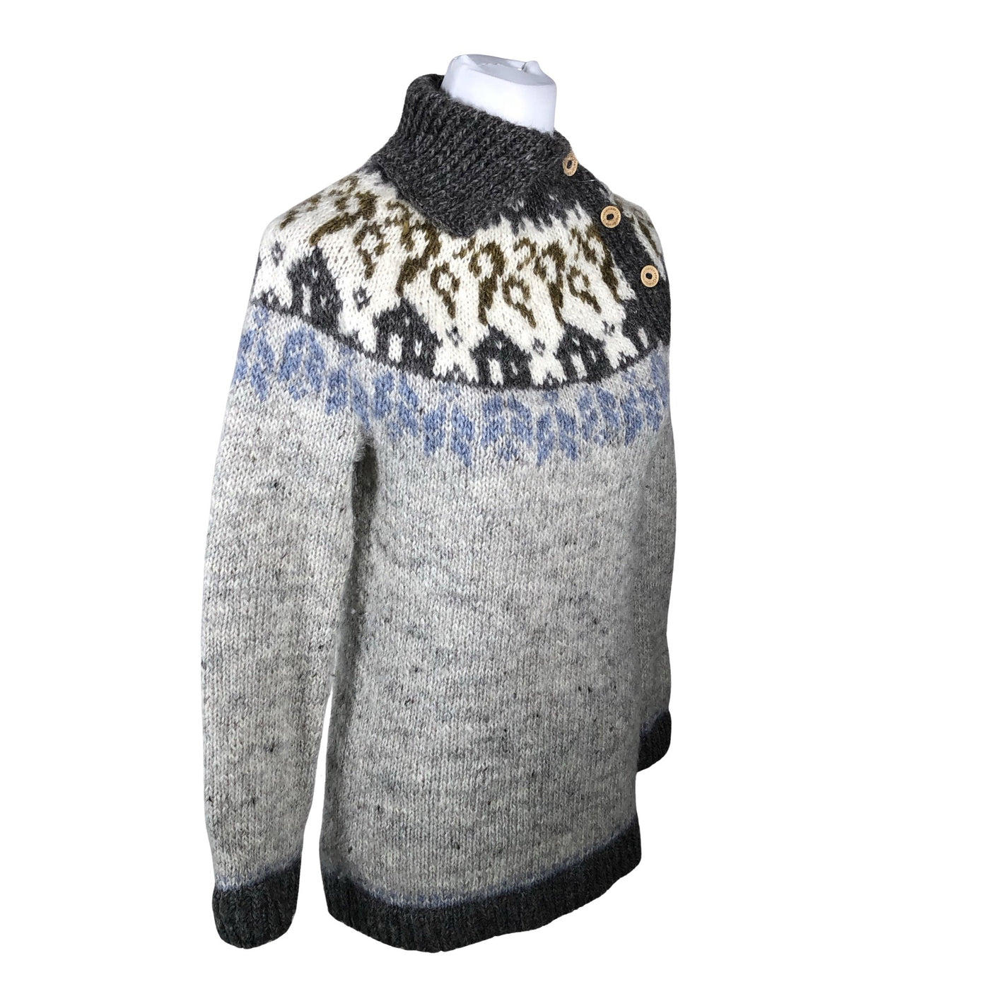 Naisten Handmade - Neuletunika, koko 34 - Harmaa (4)