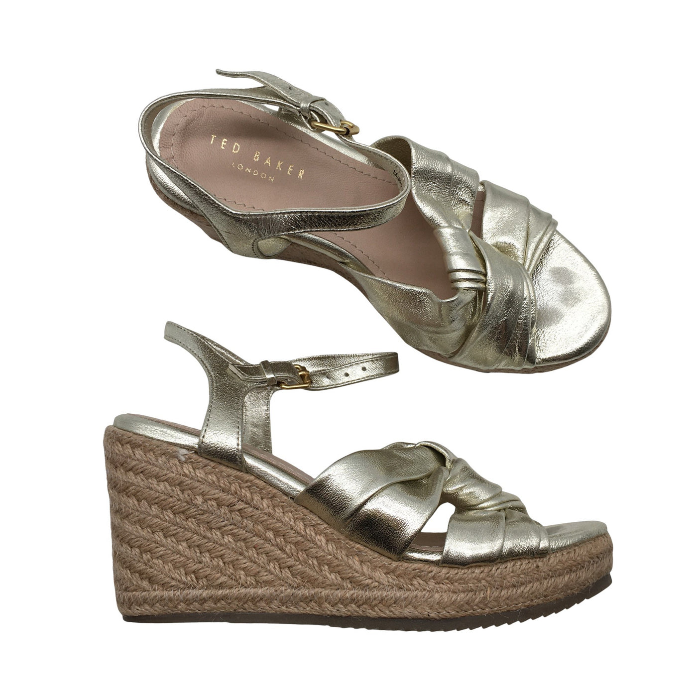 Naisten Ted Baker - Kiilakorkosandaalit, koko 36 - Kulta (1)