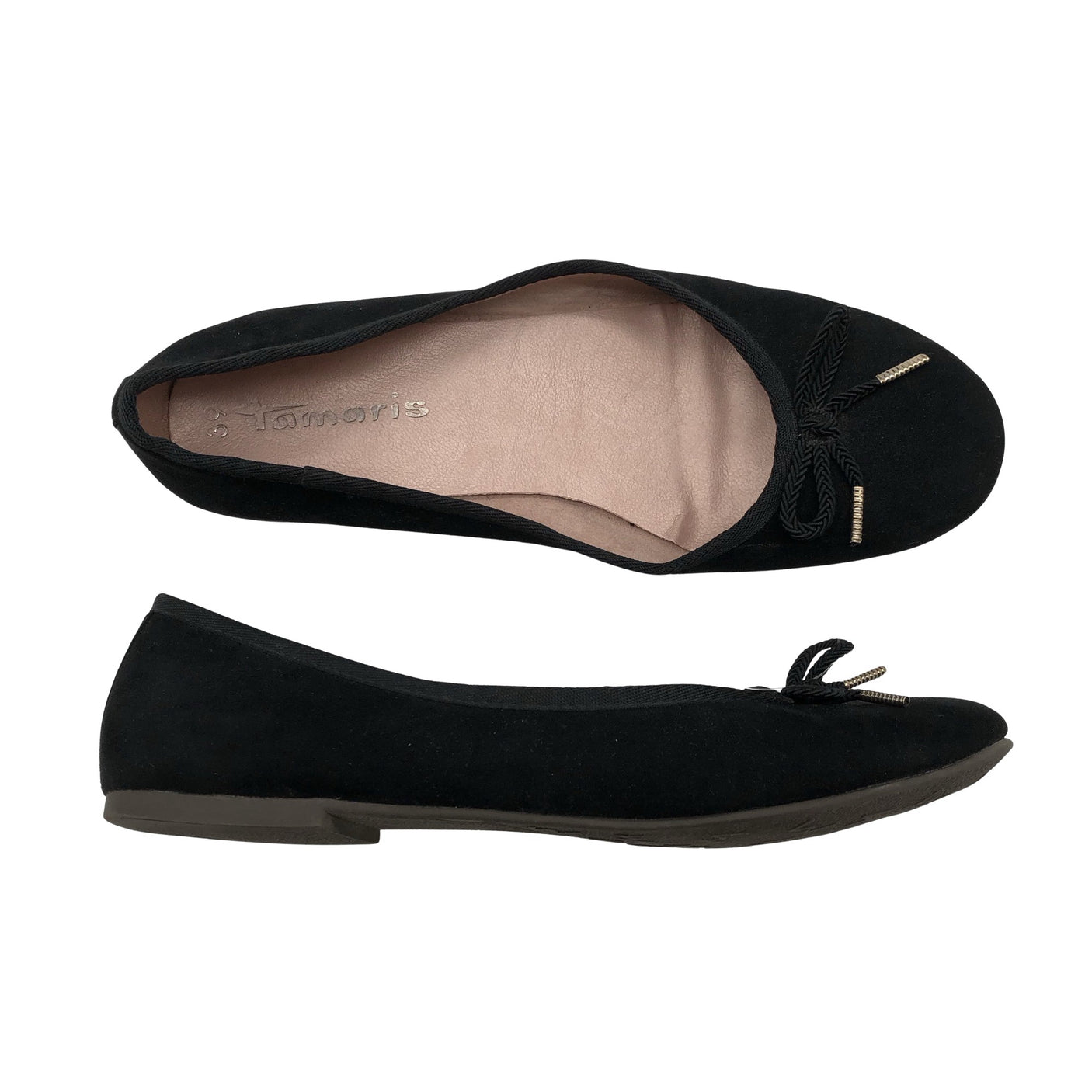 Naisten Tamaris - Ballerinat, koko 39 - Musta (1)