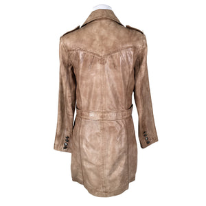 Naisten Mage - Nahkatakki, koko 38 - Ruskea (2)
