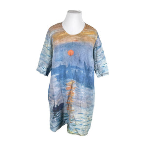 Naisten Prints on Linen - Kangasmekko, koko 48 - Vaaleansininen (1)