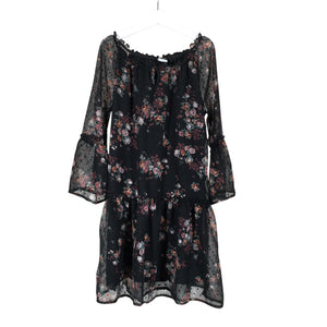 Tyttöjen Lindex - Sifonkimekko, koko 146 - 152 - Musta (1)