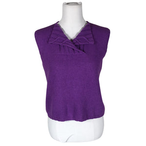 Naisten Handmade - Neuleliivi, koko 38 - Violetti (1)