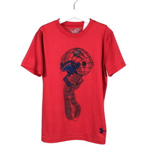 Poikien Under Armour - Urheilupaita, lyhyet hihat, koko 140 - 146 - Punainen (1)