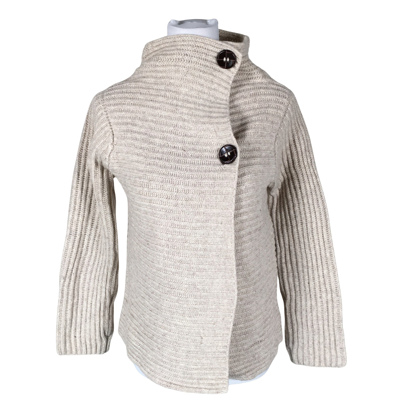 Naisten Fisherman - Neuletakki, koko 36 - Beige (1)