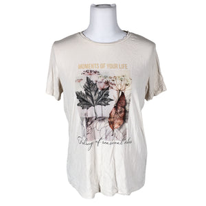 Naisten Soyaconcept - T-paita, koko 38 - Beige (1)