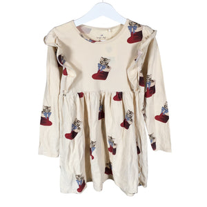 Tyttöjen Konges Slojd - Trikoomekko, koko 110 - 116 - Beige (1)