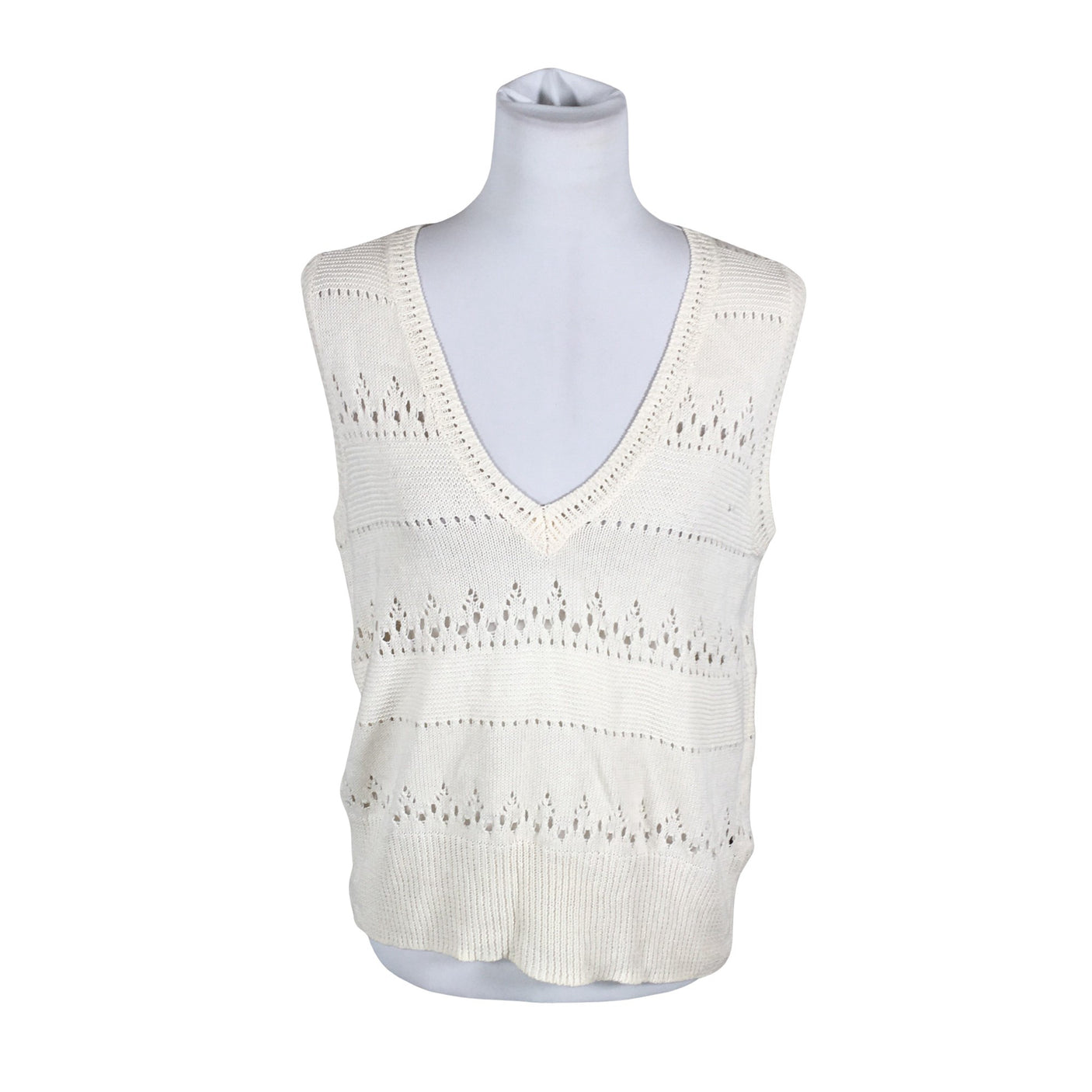 Naisten Pulz Jeans - Neuleliivi, koko 36 - Beige (1)