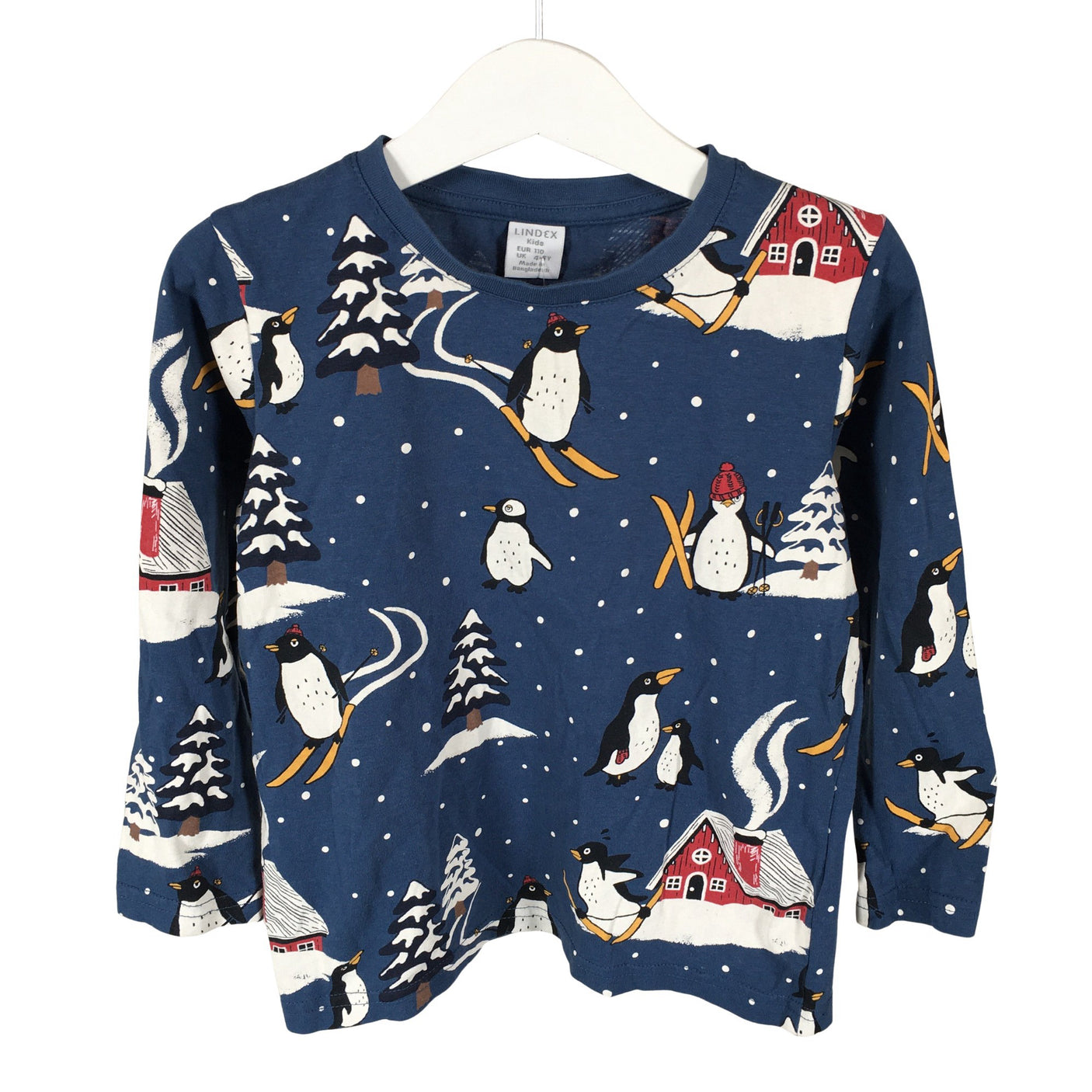 Unisex Lindex - Trikoopaita, koko 104 - 110 - Sininen (1)