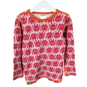 Tyttöjen Vossatassar - Trikoopaita, koko 116 - 122 - Pinkki (1)