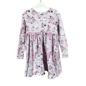 Tyttöjen Moomin by Martinex - Trikoomekko, koko 110 - 116 - Violetti (1)