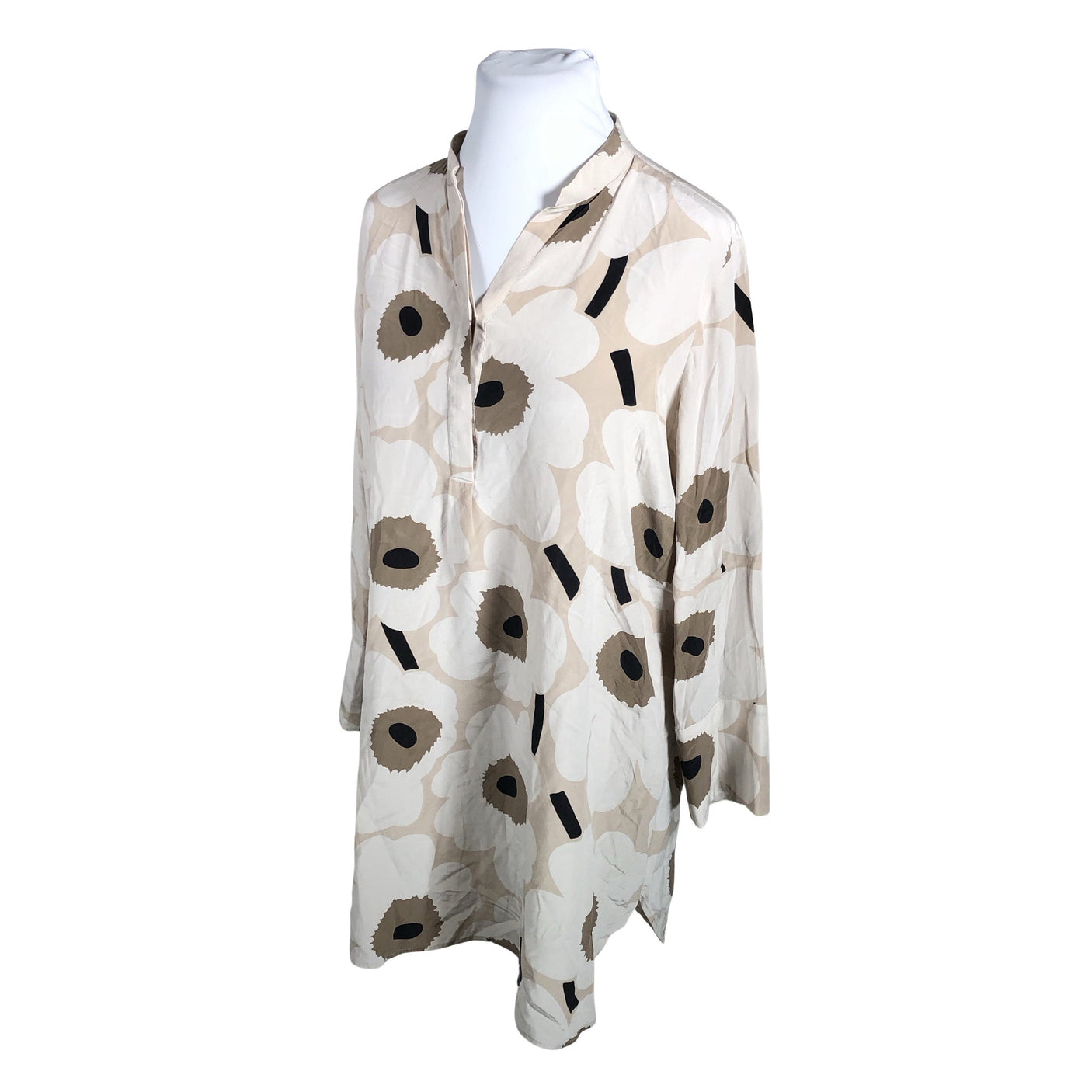 Naisten Marimekko - Sifonkimekko, koko 46 - Beige (3)