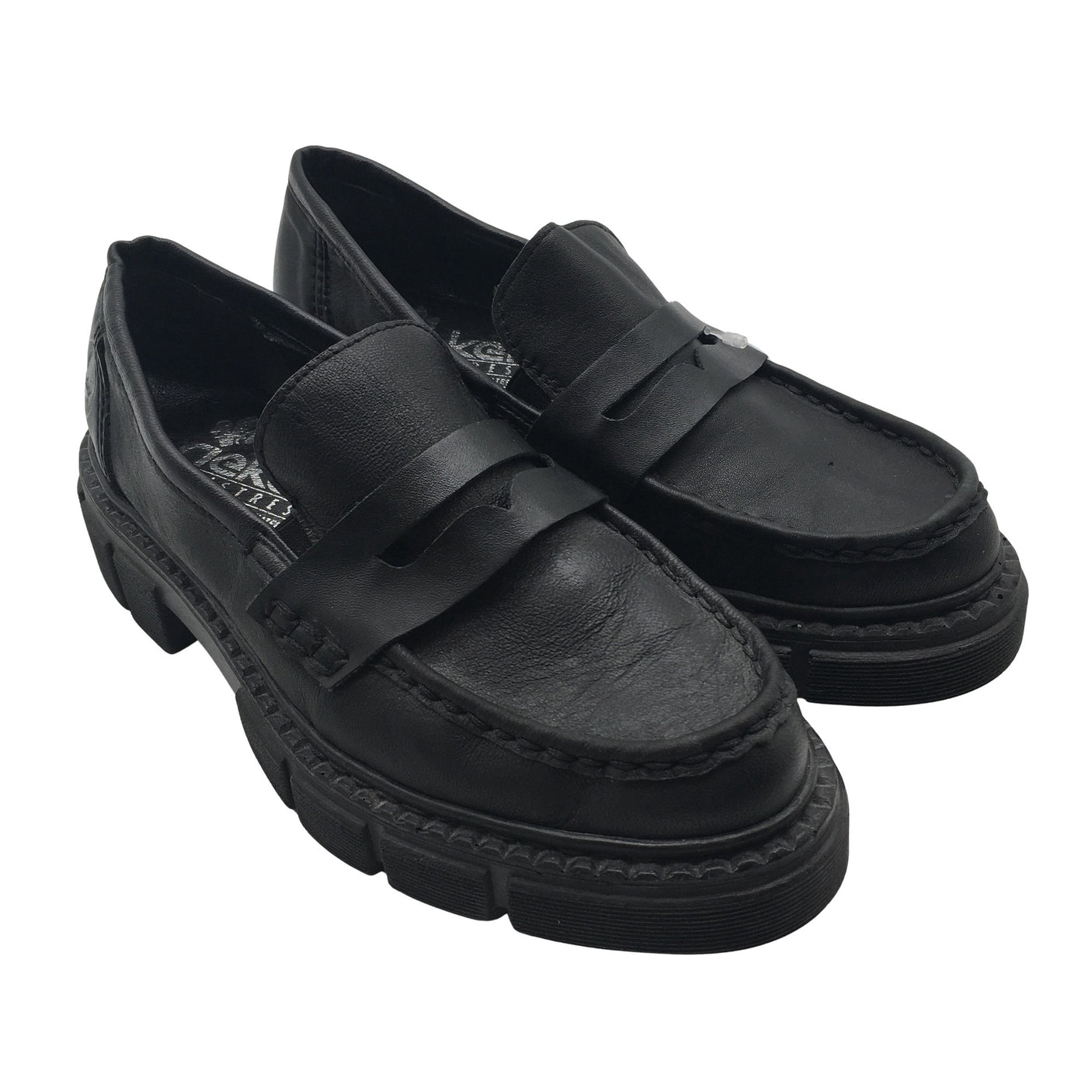Naisten Rieker - Loaferit, koko 37 - Musta (2)
