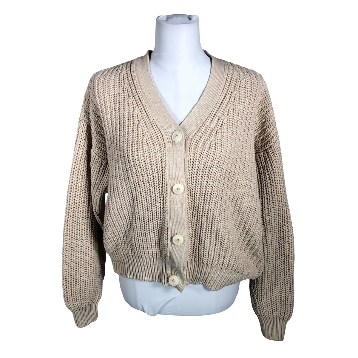 Naisten Twothirds - Neuletakki, koko 40 - Beige (1)